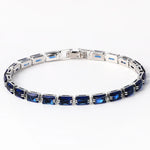 Alena – Pulsera delicada con brillantes zafiros.