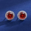 Luisa – Pendientes de rubí con diseño solar.