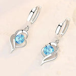 Saphira – Pendientes con piedras azul brillante.