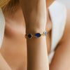 Veronika – Pulsera con piedras de zafiro en degradado.