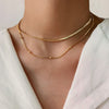 Klára – Two-layered gold necklace with a modern shine.