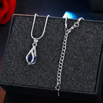 Amara – Conjunto de joyería de plata con zafiros.