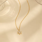 Amálie – Delicate silver necklace with a round pendant.