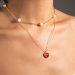 Marlena – Collar delicado con colgante de gota brillante.
