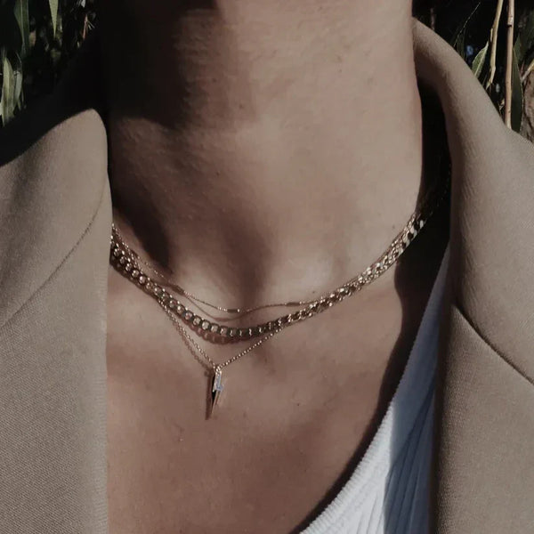 Flat link necklace