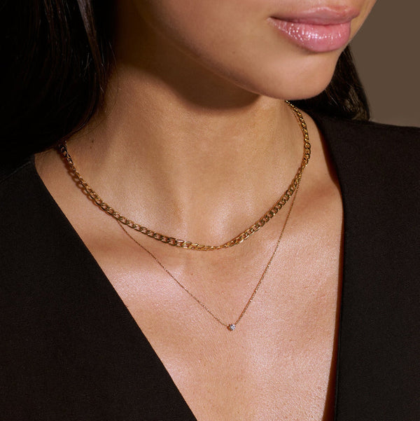 Flat link necklace