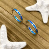 Ocean Blue Opal Sterling Silver Earrings