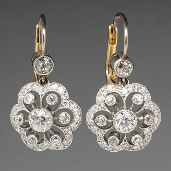 Magdaléna - Pendientes de mandala de cristal vintage