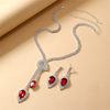 Kateřina – Ruby necklace with delicate elements.