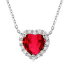 Romy – Collar de plata con corazón de rubí.