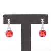 Klára-Marie – aretes circulares con decoración de rubí.