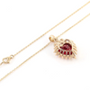 Beatrix – Colgante con rubí y corona de cristal.