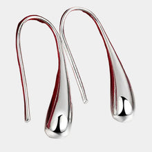 Pendientes en forma de gotas de agua de plata esterlina