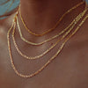 Valerie – Gold necklace with a simple link structure.