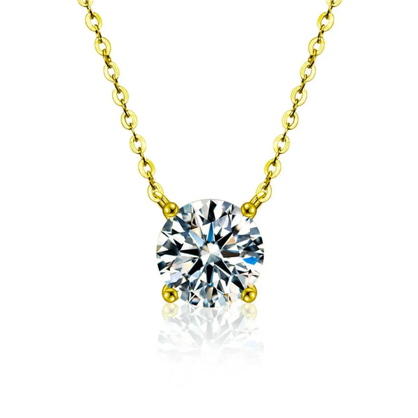 Rafaela - Collar de Zircón Baño de Oro de 18K en Plata de Ley