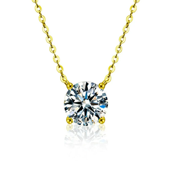 Rafaela - Collar de zirconia bañado en oro de 18K