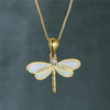 Gold Butterfly Opal Necklace