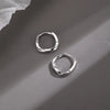 Pendientes de plata esterlina con inserto redondo