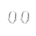 Pendientes de plata esterlina con inserto redondo