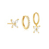 Patricia – Pendientes de oro con una estructura delicada.