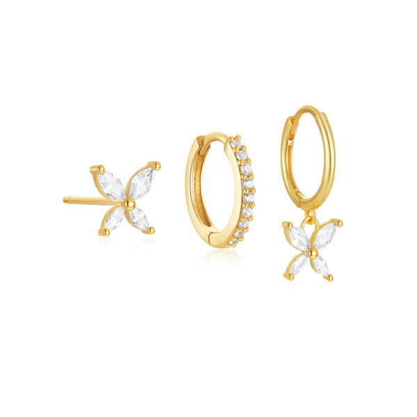 Patricia – Pendientes de oro con una estructura delicada.