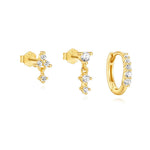 Eva – Pendientes de oro con un brillo simple