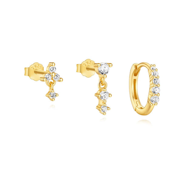 Eva – Pendientes de oro con un brillo simple