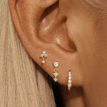 Eva – Pendientes de oro con un brillo simple