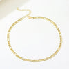 Valerie – Gold necklace with a simple link structure.