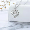 Conjunto de joyería de 2 piezas con colgantes de huella, corazón y hueso