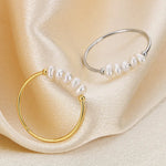 Rosalie – Pendientes de gota dorados con perla.