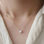 Rafaela - Collar de Zircón Baño de Oro de 18K en Plata de Ley