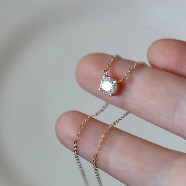 Rafaela - Collar de Zircón Baño de Oro de 18K en Plata de Ley