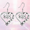 Conjunto de joyería de 2 piezas con colgantes de huella, corazón y hueso
