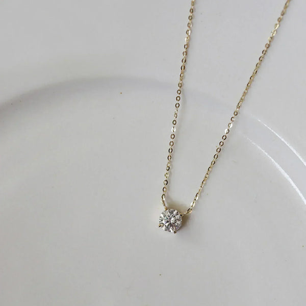 Rafaela - Collar de zirconia bañado en oro de 18K