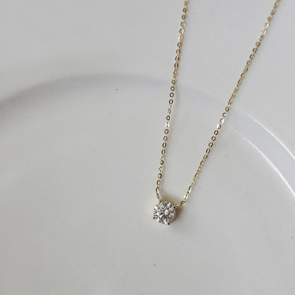 Rafaela - Collar de Zircón Baño de Oro de 18K en Plata de Ley