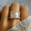 Viktorie - ANILLO VINTAGE DE PLATA CON CIRCONITAS