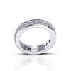 Maren – Anillo de cristal plateado con banda estrecha.