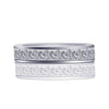 Maren – Anillo de cristal plateado con banda estrecha.