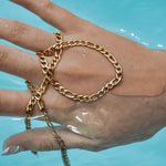 Valerie – Gold necklace with a simple link structure.