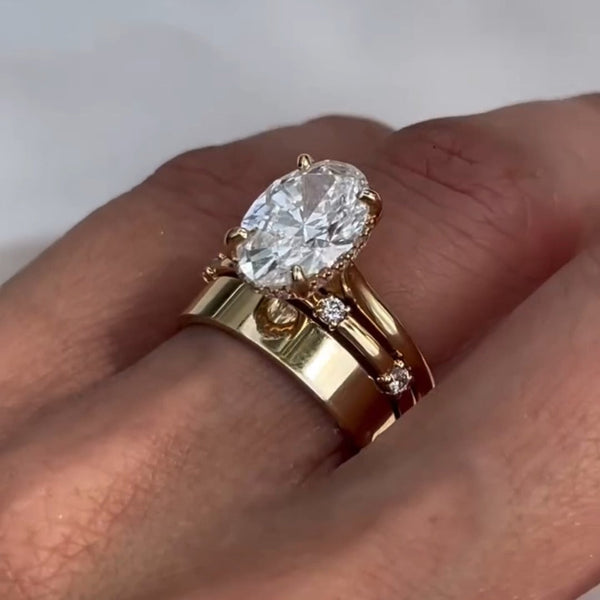Johana – anillo solitario con diamante redondo.