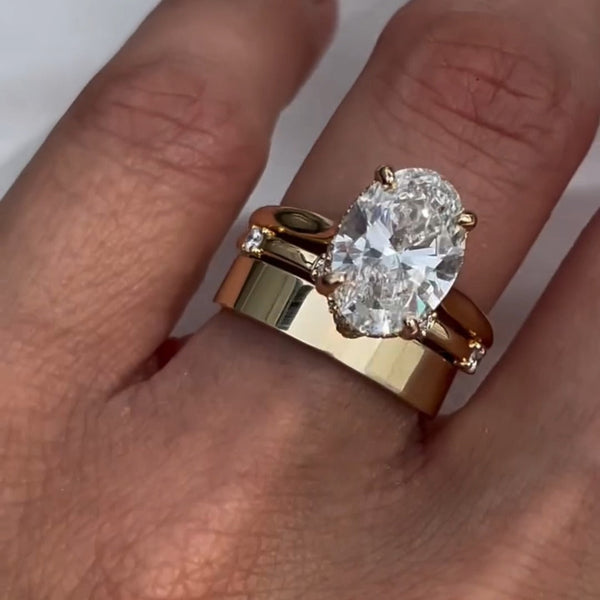 Johana – anillo solitario con diamante redondo.