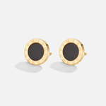 Selina – Aretes redondos con centro negro.