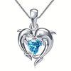 Amira – Colgante en forma de corazón con zafiro.
