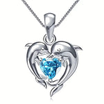 Amira – Colgante en forma de corazón con zafiro.