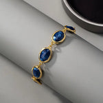 Veronika – Pulsera con piedras de zafiro en degradado.