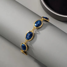 Veronika – Pulsera con piedras de zafiro en degradado.