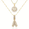 Conjunto de collares con iniciales de moissanita