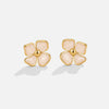 Greta – Pendientes redondos con diseño floral.