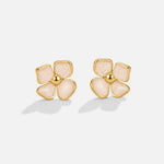 Greta – Pendientes redondos con diseño floral.